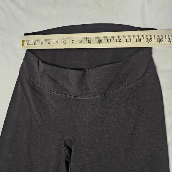Spanx Double Waistband Mid Belly Maternity Flare Women Pants Size 1X Black - Picture 9 of 13